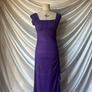 Jody California Purple Sparkle long maxi/prom dress